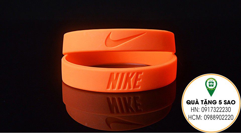 Vòng silicone Nike màu cam