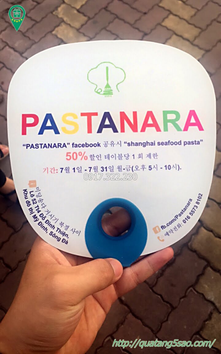 Quạt quảng cáo của Quán ăn Hàn Quốc PASTANARA