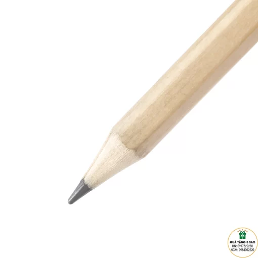 Đầu bút chì 6 cạnh màu gỗ được gọt sẵn