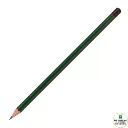 In bút chì 6 cạnh màu xanh lá theo yêu cầu