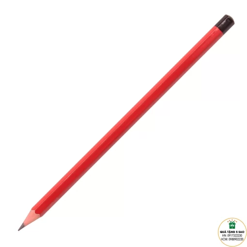In logo bút chì màu đỏ loại 6 cạnh theo yêu cầu
